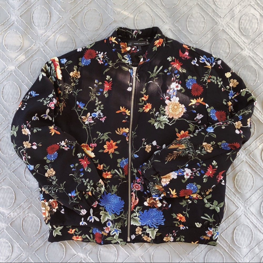 Floral Bomber Jacket